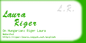 laura riger business card